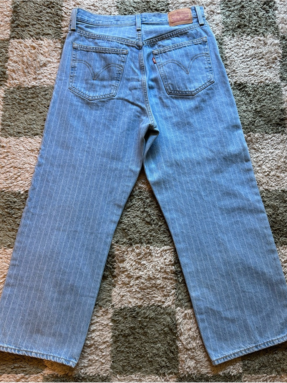 Light Blue Pinstripe Straight-Leg Levi’s. - Picture 8 of 11